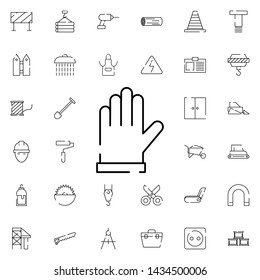 gloves for work icon. Universal set of construction for website design and development, app development