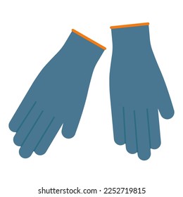 Gloves for work isolated on a white background. Gardening. Agricultural hand protection, protective gloves. Vector illustration