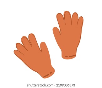 Gloves for working with equipment and vehicles. Ensuring safety while on the roads. Vector illustration 