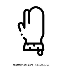 glove-washcloth for newborns icon vector. glove-washcloth for newborns sign. isolated contour symbol illustration