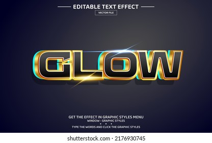 Glow 3D Editable Text Effect Template