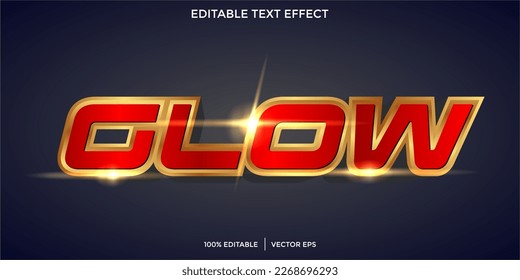 Glow 3D editable text effect template