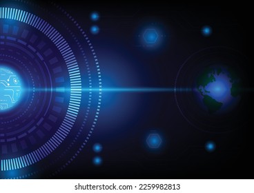 Estilo de círculo brillante diseño gráfico fondo abstracto color azul Material Ilustración