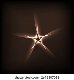 Brillo Colorido Estrella Abstractas Vector Objeto marrón