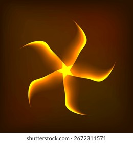 Resplandor Colorido Estrella Abstractas Objeto de Vector amarillo