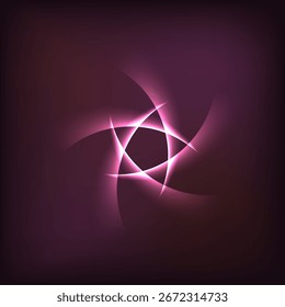 Cor brilhante Abstract Star Vetor Object rosa escuro.