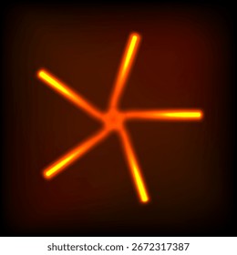 Glow Colorful Abstract Star Vector Object red