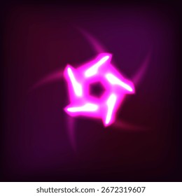 Brillo Colorido Estrella Abstractas Objeto de Vector rosado