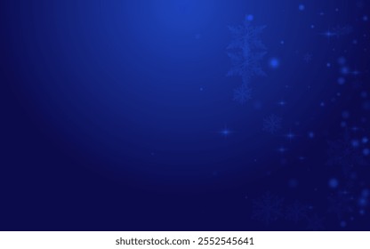 Glow Confetti Vector Blue Background. White Shine Snowstorm Illustration. Glow Dots Backdrop. Festive Flake Invitation.