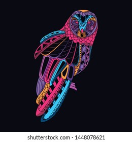 glow in the dark decorative owl from neon color