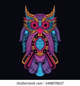 glow in the dark decorative owl from neon color