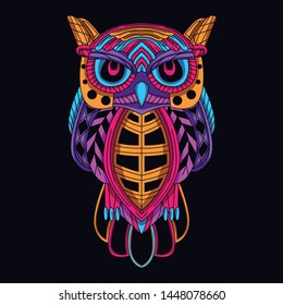 glow in the dark decorative owl from neon color