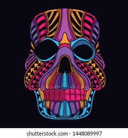 glow in the dark decorative skull from neon color