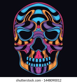 glow in the dark decorative skull from neon color