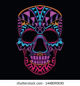 glow in the dark decorative skull from neon color