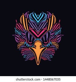 glow in the dark eagle from decoratif and neon color