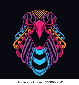 glow in the dark eagle from decoratif and neon color
