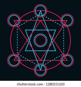 Glow in the Dark Line Sacred Geometry