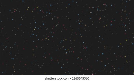 glow dot on black background. Star in galaxy design in vector