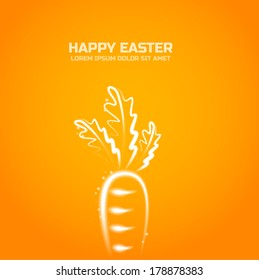Glow Easter carrot abstract background