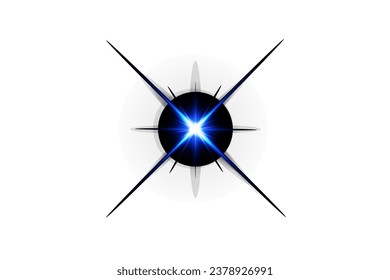 	
Glow effect. Blue glowing particles, stars. Vector illustration.	