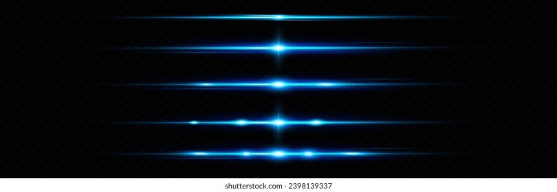 Glow effect. Blue glowing particles, stars. Vector illustration.	