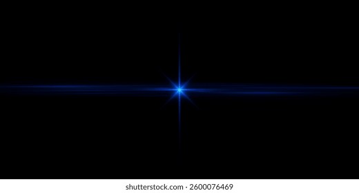 Glow effect. Blue glowing particles, stars. Vector illustration