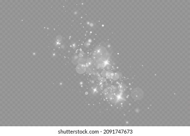 Glow effect. Decoration for the background. Christmas dust.