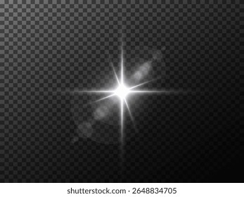 Efeito de brilho: brilho, explosão, brilho, linhas, brilho solar, faíscas e estrelas. A luz brilhante explode com faíscas, gráficos vetoriais PNG.