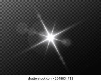 Efeito de brilho: brilho, explosão, brilho, linhas, brilho solar, faíscas e estrelas. A luz brilhante explode com faíscas, gráficos vetoriais PNG.