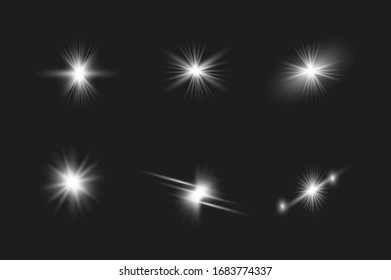
Glow effect. The star burst with brilliance. Vector illustration