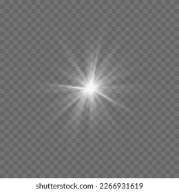 Glow effect. The star burst with brilliance. Vector illustration