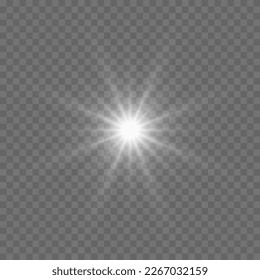 Glow effect. The star burst with brilliance. Vector illustration