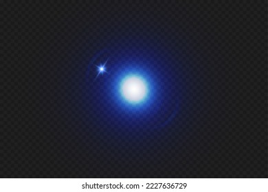 Glow effect. The star burst into flames. Sun. Glare