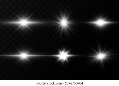 Glow effect. Star on transparent background.Bright sun. Vector illustration.