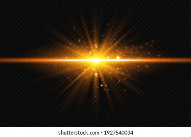 Glow effect. Star on transparent background.Bright sun. Vector illustration.