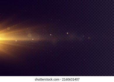Glow effect. Star on transparent background.Bright sun. Vector illustration.