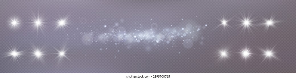 Glow effect. Star on transparent background.Bright sun. Vector illustration.