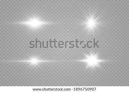 Glow effect. Star on transparent background.Bright sun. Vector illustration.