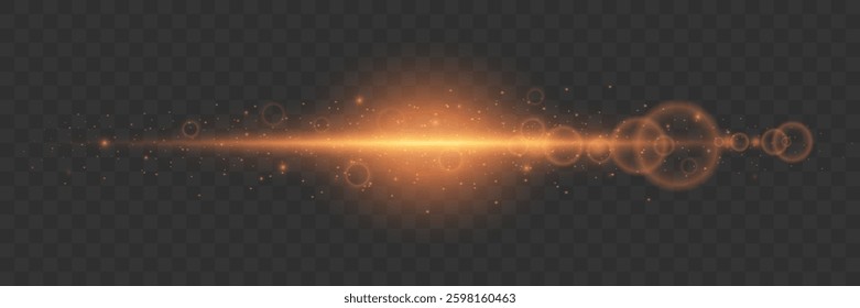 Glow effect. Sunlight. Shining golden light spark. Explosive flash, sun.Vector.EPS 10.