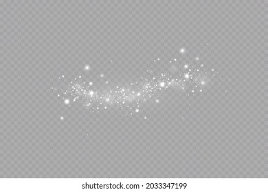 Glow effect. Vector illustration. Christmas dust flash. Snow is falling. Snowflakes.
