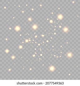 Glow effect. Vector illustration. Christmas dust. Falling snow. Praznik.