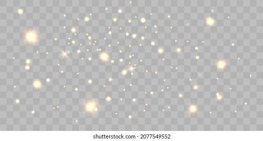 Glow effect. Vector illustration. Christmas dust. Falling snow. Praznik.