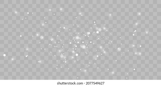 Efecto brillante. Ilustración vectorial. polvo de Navidad. Cae la nieve. Praznik.