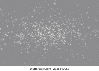 Glüheffekt. Vektorgrafik. Weihnachtsstaub blinkt. Schnee fällt. Schneeflocken.