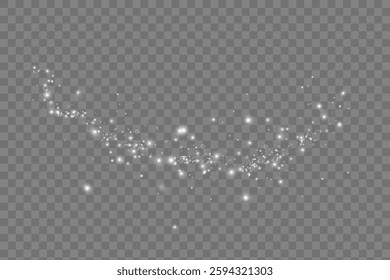 Glow effect. Vector illustration. Christmas dust flash