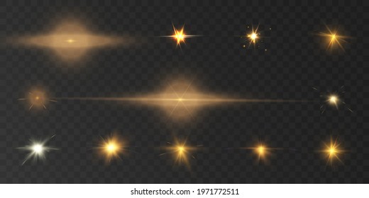 Glow effects set for vector illustrations.
