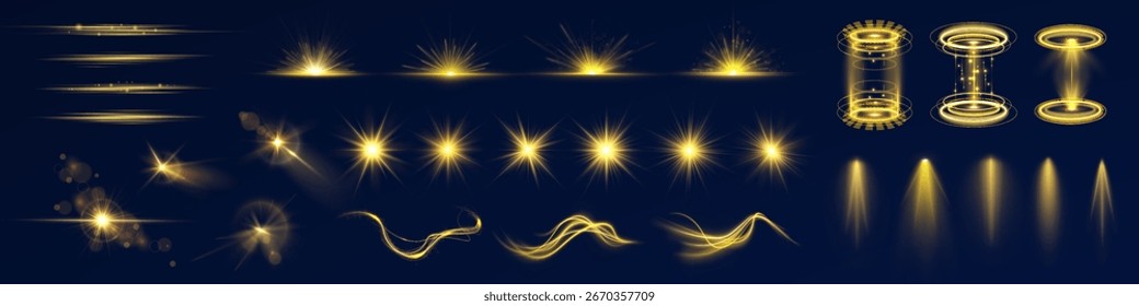 Glow and flare rotate with twirl and curve across wallpaper backdrop forming sparkling lens effect and abstract motion
