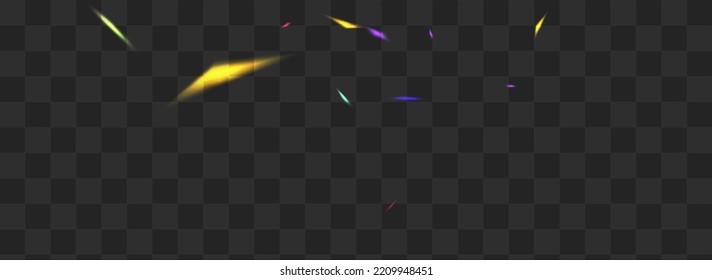 Glow Flare Vector Transparent Panoramic Background. Hologram Glitch Flying Border. Gradient Cristal Laser Illustration. Color Effect Prism Backdrop.