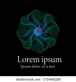 glow flower logo abstract design 